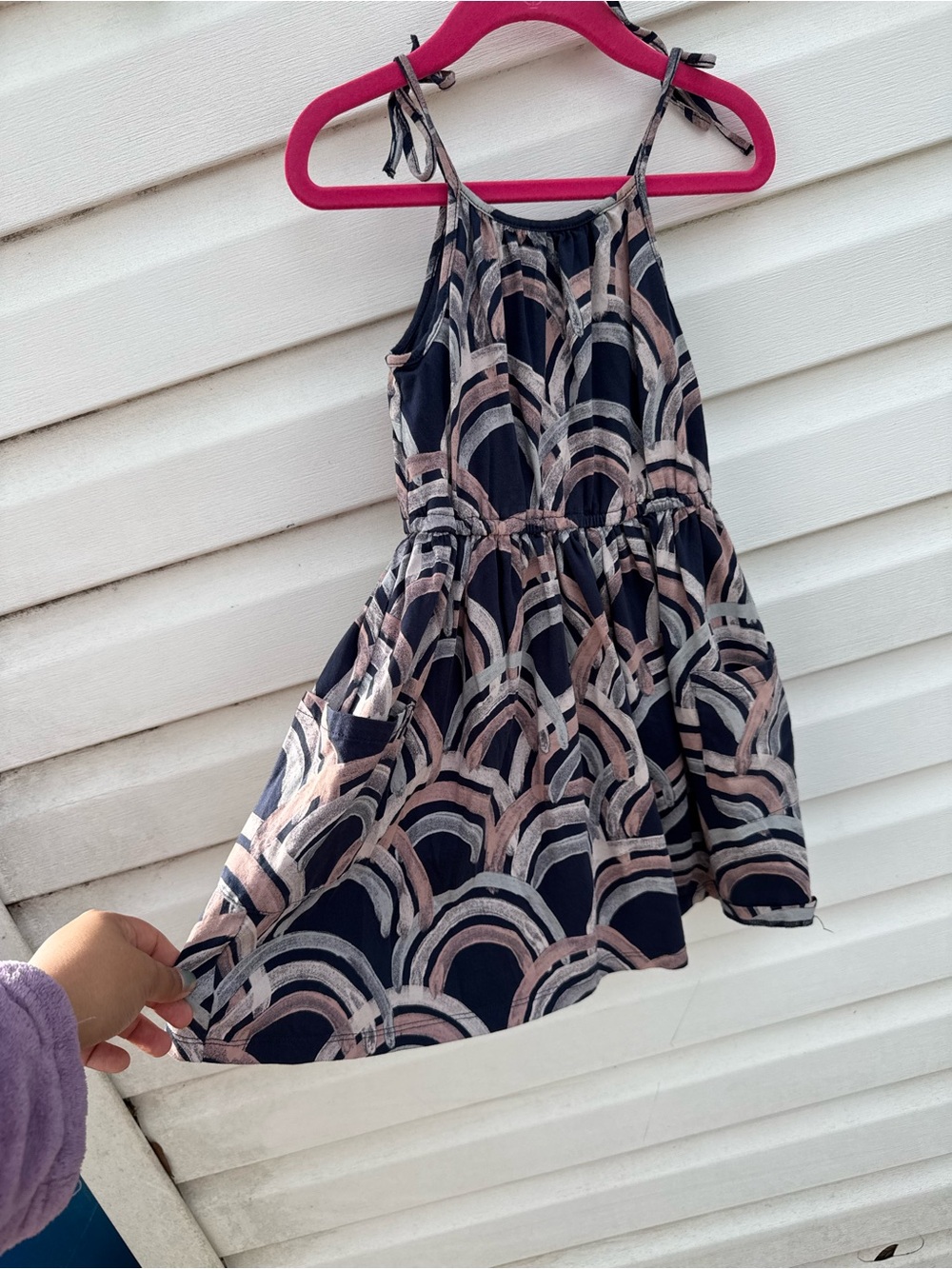 Tea Collection Navy and Blush Printed Sundress - Picture 4 of 5